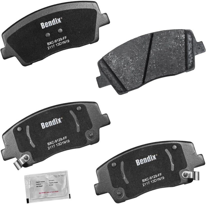 Bendix وسادات الفرامل الأمامية الخزفية Priority1 CFC2117 المتوافقة مع Genesis G70 2023-2019، Kia Stinger 2022-2018 - Image 1
